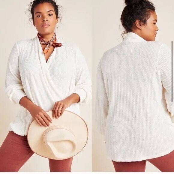 Maeve Rafela Hacci Surplice Top 113 - Picture 1 of 5